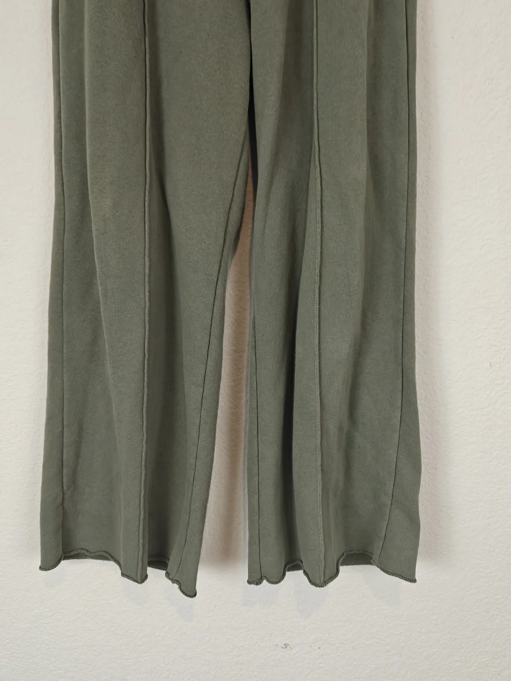 Abercrombie & Fitch Soft A&F Sage Green Wide Leg Lounge Pants High Rise Cozy S